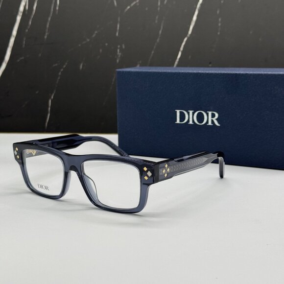 NEW CD DIAMONDO S3I 3000 DIOR SQUARE BLUE GREY EYEGLASSES DIOR - Picture 2 of 9